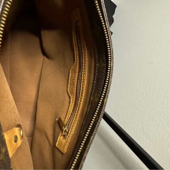 LOUIS VUITTON Cabas Piano Shoulder Bag Monogram Leather Brown - Picture 15 of 15